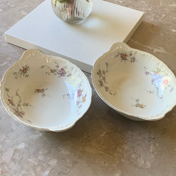 Set of 2 Theodore Haviland “Helene” Large Platter serving dishes bowls floral - Picture 2 of 12